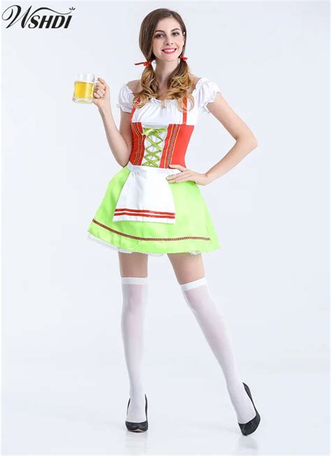 m xl sexy beer girl costume adult women halloween cosplay beer maid costume carnival oktoberfest