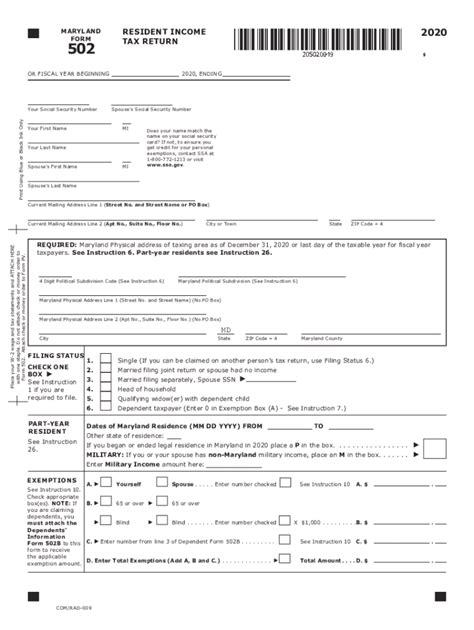 Maryland State Tax Form Fill Out And Sign Online Dochub