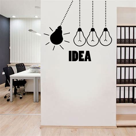 What are wall decals, exactly? Light Bulb Office Wall Decal light bulbs office vinyl wall ...