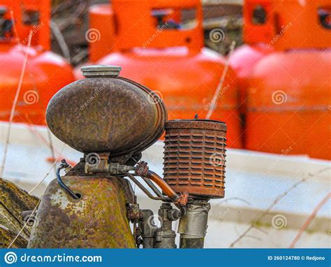 Rusted Old Abandoned Junk Tractor Engine Block Stock Photo Image Of