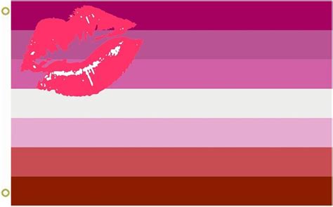 Large Flag Lipstick Lesbian Flag Version Of The Lipstick Lesbian Pride Flag Outdoor Flag Flying