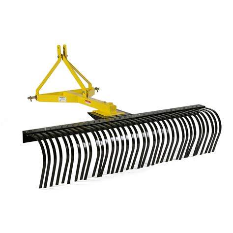 Titan Attachments 4 Ft Landscape Rake For Compact Tractors Tow Behind