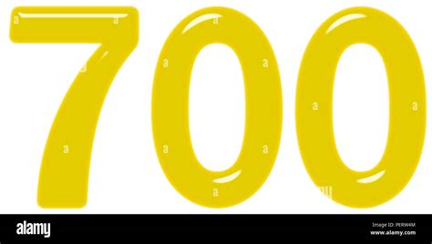 Número 700 700 Aislado Sobre Fondo Blanco 3d Render Fotografía De
