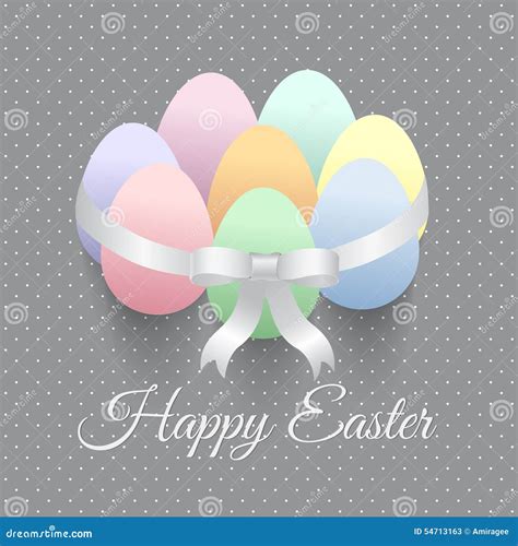 Elegant Easter Greeting Card Stock Vector Illustration Of Happy