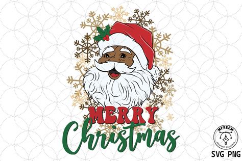 African American Santa Christmas Svg Graphic By Mfreem · Creative Fabrica