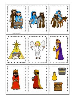 Birth of Jesus Memory Matching Game. Preschool Bible History Curriculum