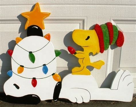 Snoopy And Peanut Christmas Wooden Decor Charlie Brown Christmas