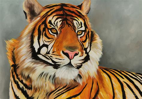 Tiger Face Painting Acrylic