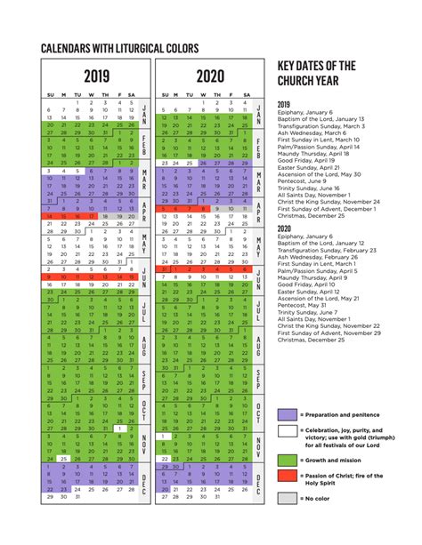 Presbyterian Liturgical Calendar 2021 Printable March