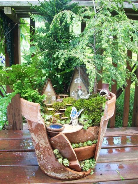 Diy Broken Pot Fairy Garden Ideas Picture Instructions