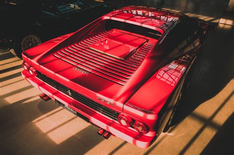 Red Car Car Vehicle Ferrari Ferrari Testarossa Hd Wallpaper