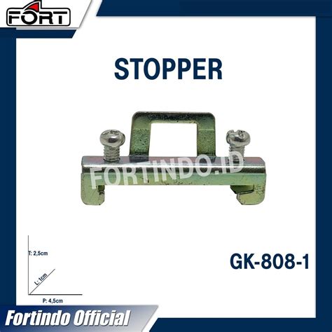 Jual Stopper Besi Gk Stopper Besi Untuk Rel Mcb Terminal Block Shopee Indonesia