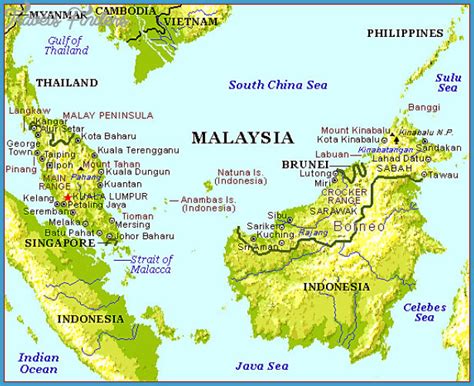 Malaysia Map Travelsfinderscom