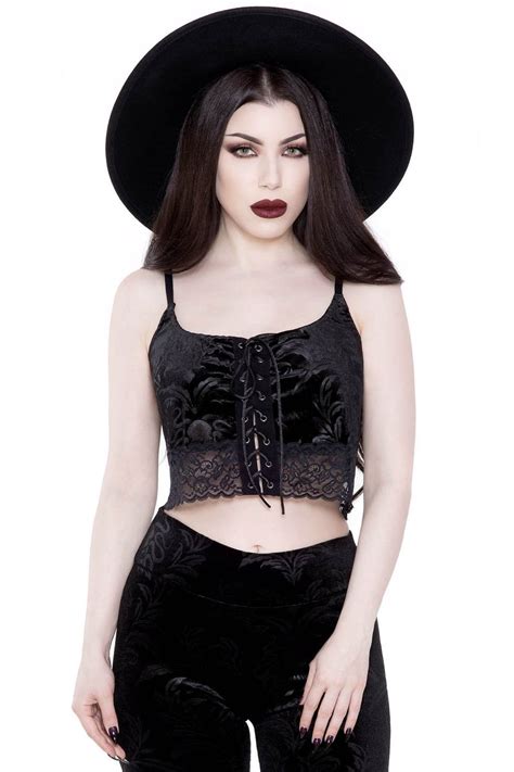 Dark Dahlia Vest Top In Vest Top Velvet Tank Top Killstar Clothing