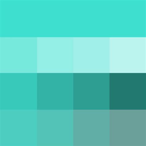 Turquoise Web Hue Pure Color With Tints Hue White Shades