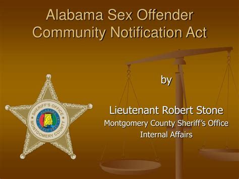Ppt Alabama Sex Offender Community Notification Act Powerpoint Presentation Id5522429