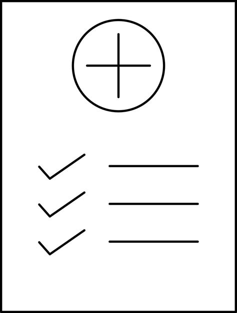 Medical Checklist Icon In Black Line Art 24323593 Vector Art At Vecteezy