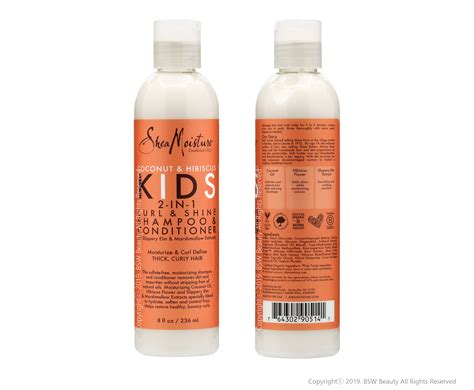 Shea Moisture Coconut And Hibiscus Kids 2 In 1 Curl And Shine Shampoo And Co