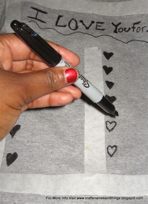 Crafts Names And Things Diy Valentine Sharpie Marker T Shirt