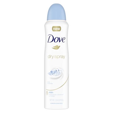 Dove Dry Spray Antiperspirant Deodorant For Women Clear Minerals 38 Oz
