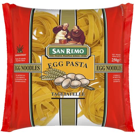 San Remo Tagliatelle Egg Noodle Pasta 250g | Woolworths