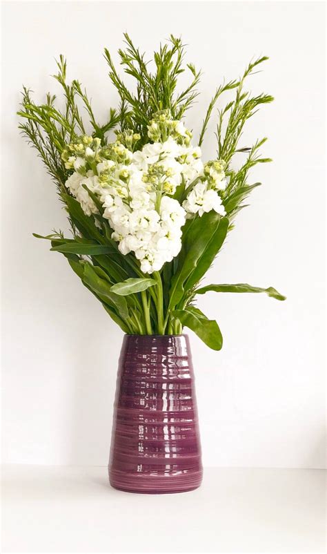 Purple Handmade Vase Boho Vase Handmade Flower Vase Pottery Flower