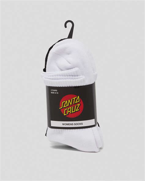Shop Santa Cruz Womens Classic Dot Sock Pack In Blackwhite Fast