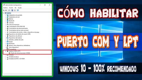 📌cómo Habilitar Puerto Com Y Lpt En Windows 10 Desde El Administrador De Dispositivos Youtube