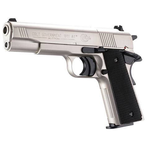 Colt 1911 A1 Co2 Pistol Nickel 148569 Air And Bb Pistols At
