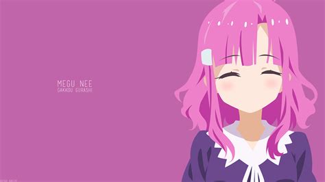 Smiling Long Hair Pink Hair Closed Eyes Face Anime Girls Pink