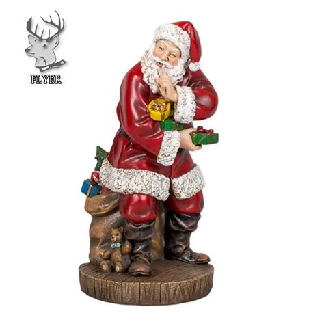 Handmade Resin Garden Figurines Gnomes Polyresin Christmas Santa Claus