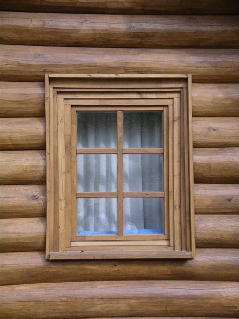 Cabin Window Log Homes Windows Wood