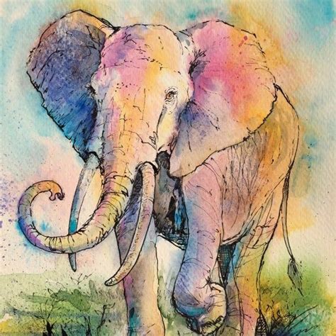 Pin By Jennifer Lahti On Watercolor Watercolor Elephant Elephant