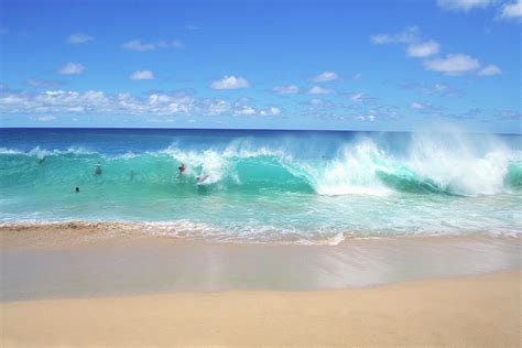 Ocean Waves Breaking On The Beach Photograph By Medioimagesphotodisc