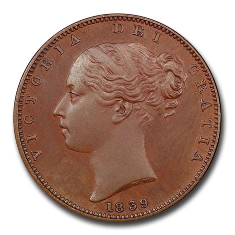 Buy 1839 Great Britain Copper Farthing Pr 65 Pcgs Apmex