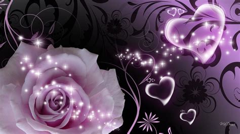 Purple Hearts And Roses Images And Pictures Becuo