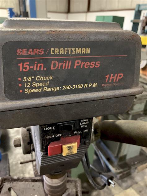 Craftsman Drill Press With Chuck FH Machinery Inc
