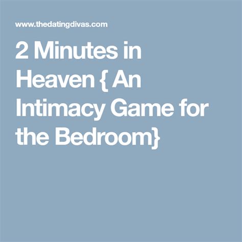 Minutes In Heaven Intimate Game From