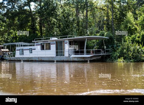 Louisiana Swamp Land Delta Wetlands Mississippi River Houseboat