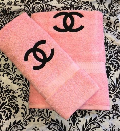 The combination of the set quality materials and sleek design makes it the smart choice for any contemporary bath. Chanel Inspired Embroidered Blush Pink and Black Towels ...