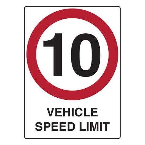 10kph Vehicle Speed Limit Safety Signs Direct