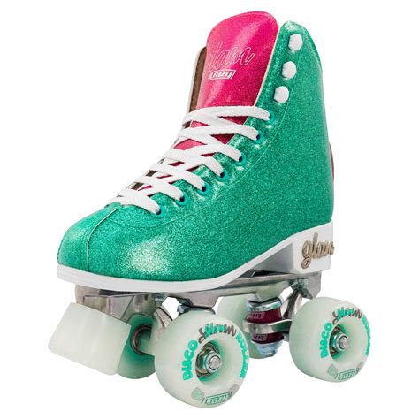 Disco Glam Roller Skates Glamorous Glitter Quad Skates Color Teal Glitter Size Us Mens 5 Us