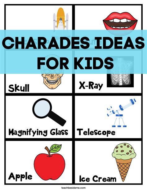 Charades Idea Cards For Kids Etsy