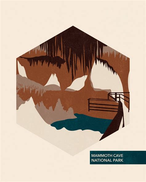 National Park Travel Posters Mammoth Cave National Park Etsy