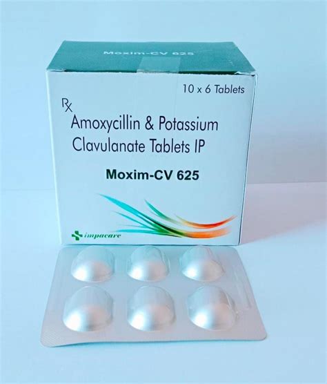 Moxim Cv Amoxicillin Mg And Clavulanate Potassium Mg Tablets