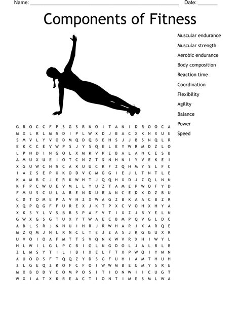 Components Of Fitness Word Search Wordmint Word Search Printable Gambaran