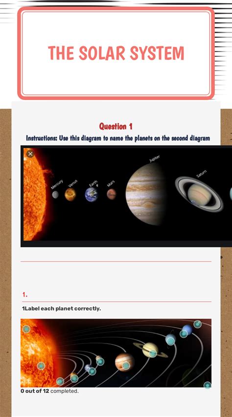 The Solar System Interactive Worksheet By Raul Martinez Jr Wizerme
