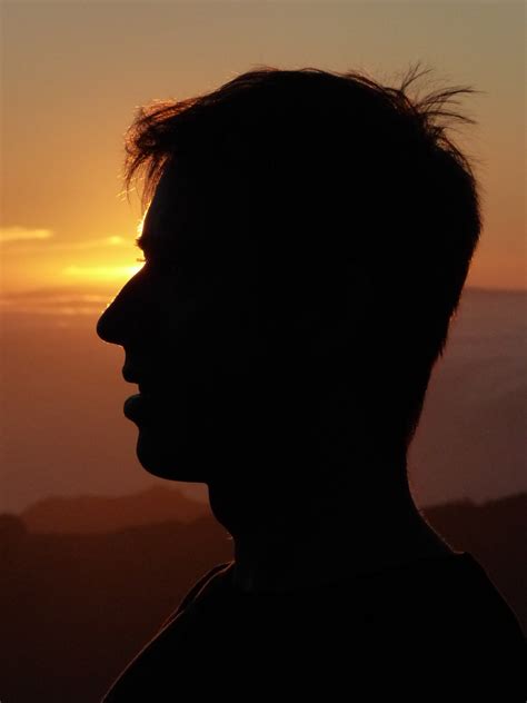 Free Images Man Silhouette Person Hair Sunset Sunlight Morning
