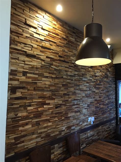 The rear wall of the house was opened up with continuous glass windows and doors to maximize the views and light. Wooden Split Face Tiles / Wall Cladding only £ 36.99 per ...