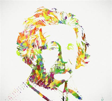Colorful Albert Einstein Painting By Dan Sproul